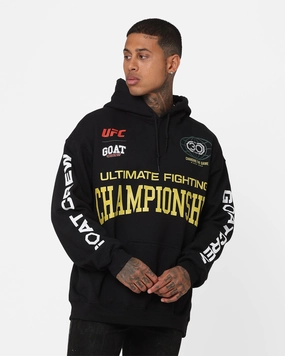 UFC By Goat Crew 30th Anniversary Hoodie Black Quilted Panels Proclaim
