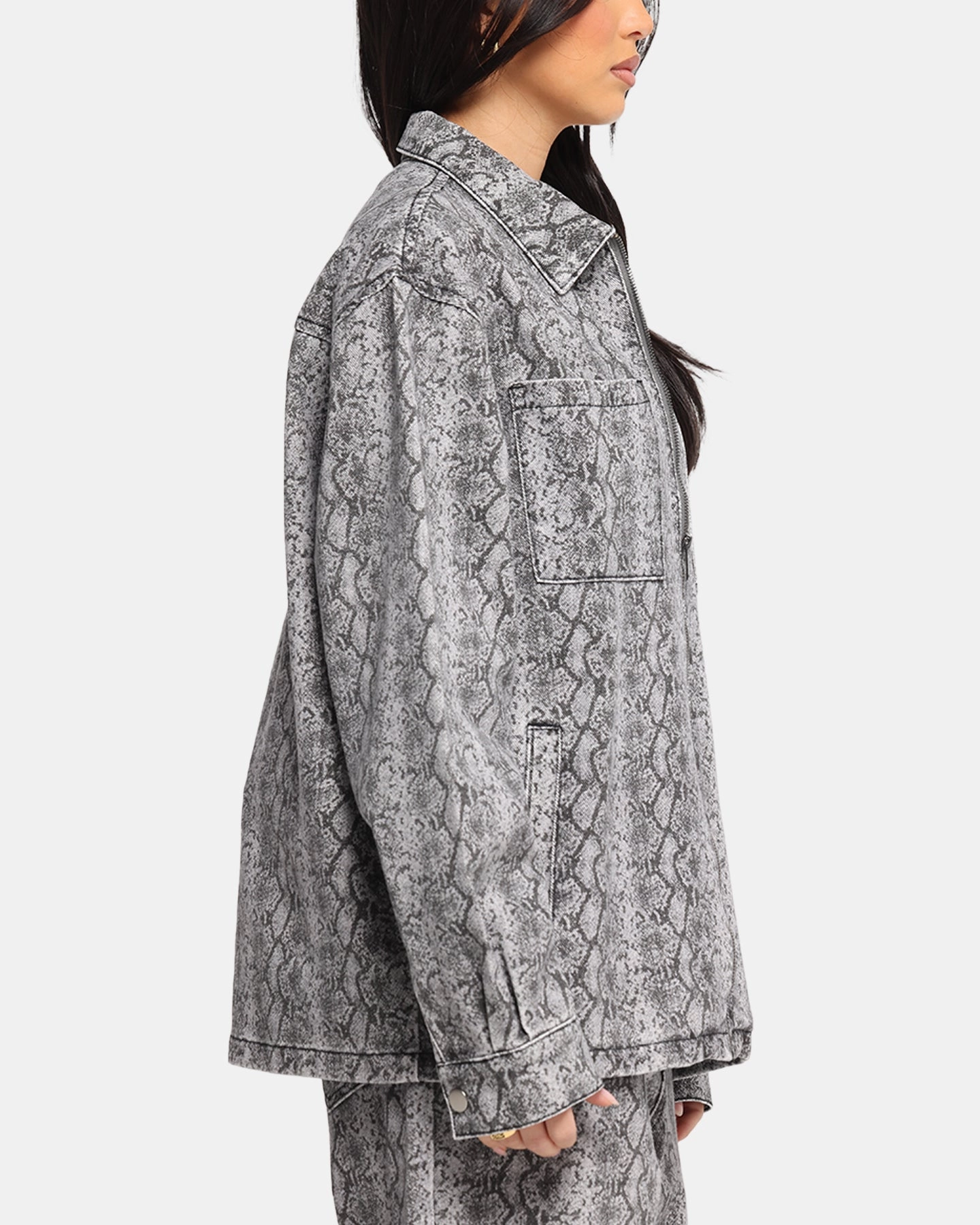 XXIII Snake Skin Jacket Black Snake Print Esteem