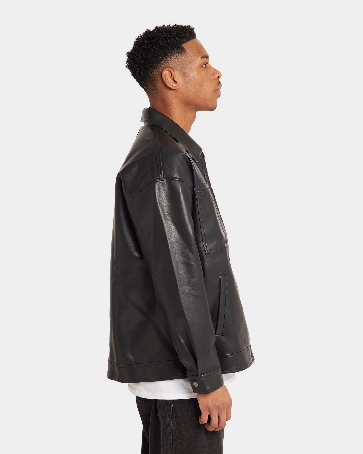 Describe XXIII Oscar PU Leather Jacket Black