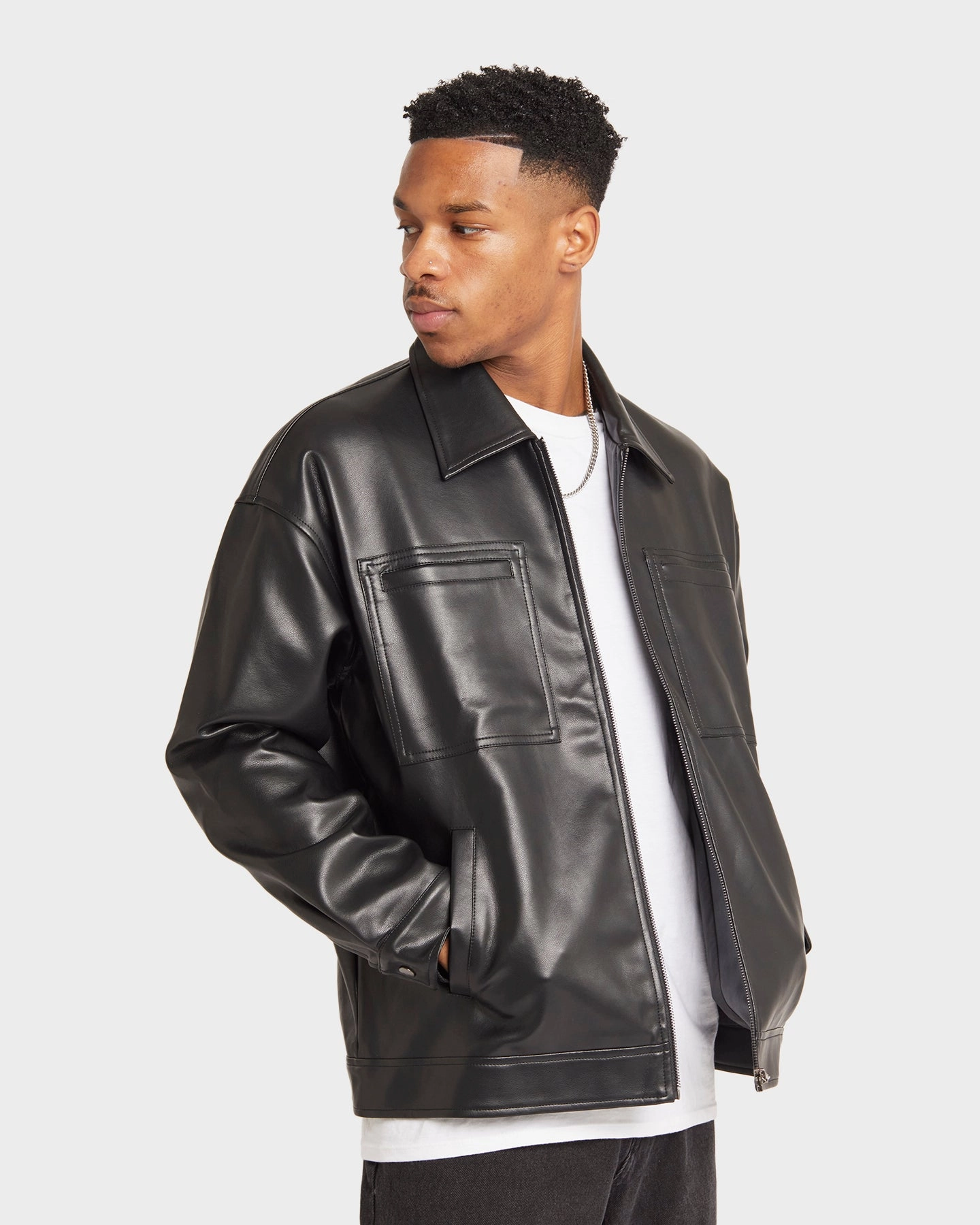 Money Inspire XXIII Oscar PU Leather Jacket Black