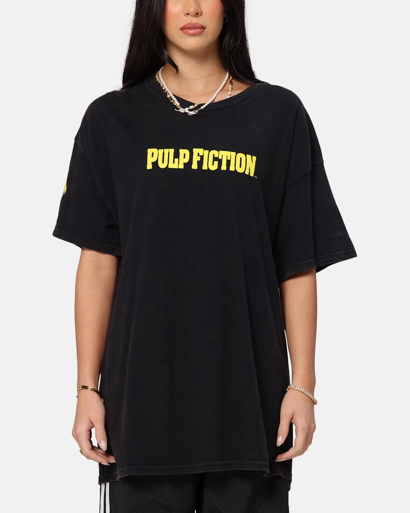 Pulp Fiction Mia Wallace Vintage T-Shirt Black Vintage Versatile Design Odor Resistant Treatment