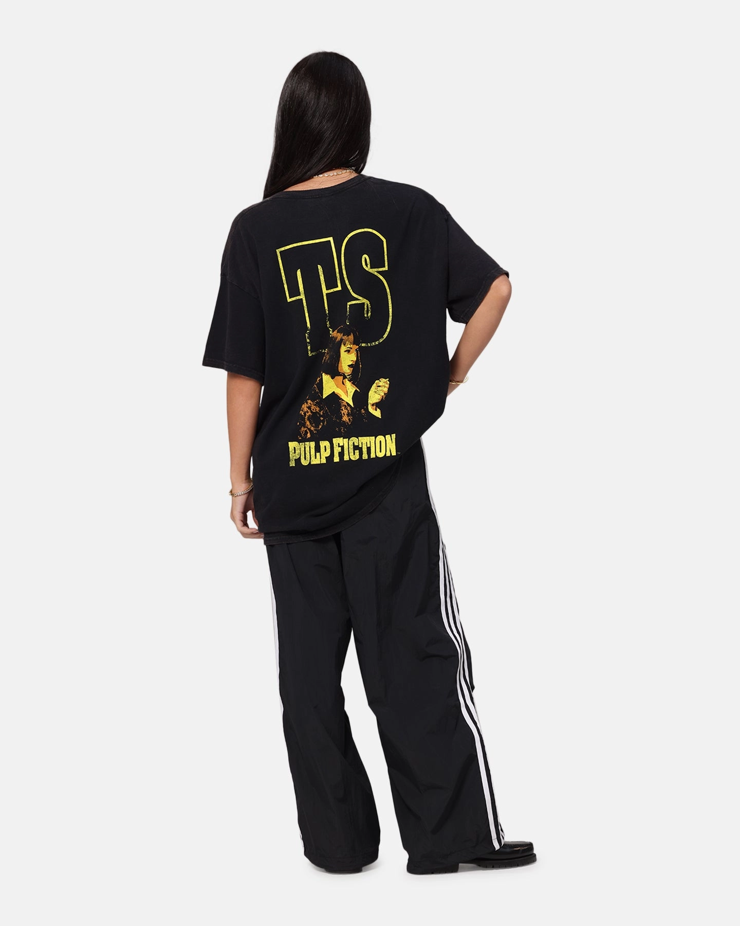 Weekend Comfort Smooth Neckline Pulp Fiction Mia Wallace Vintage T-Shirt Black Vintage