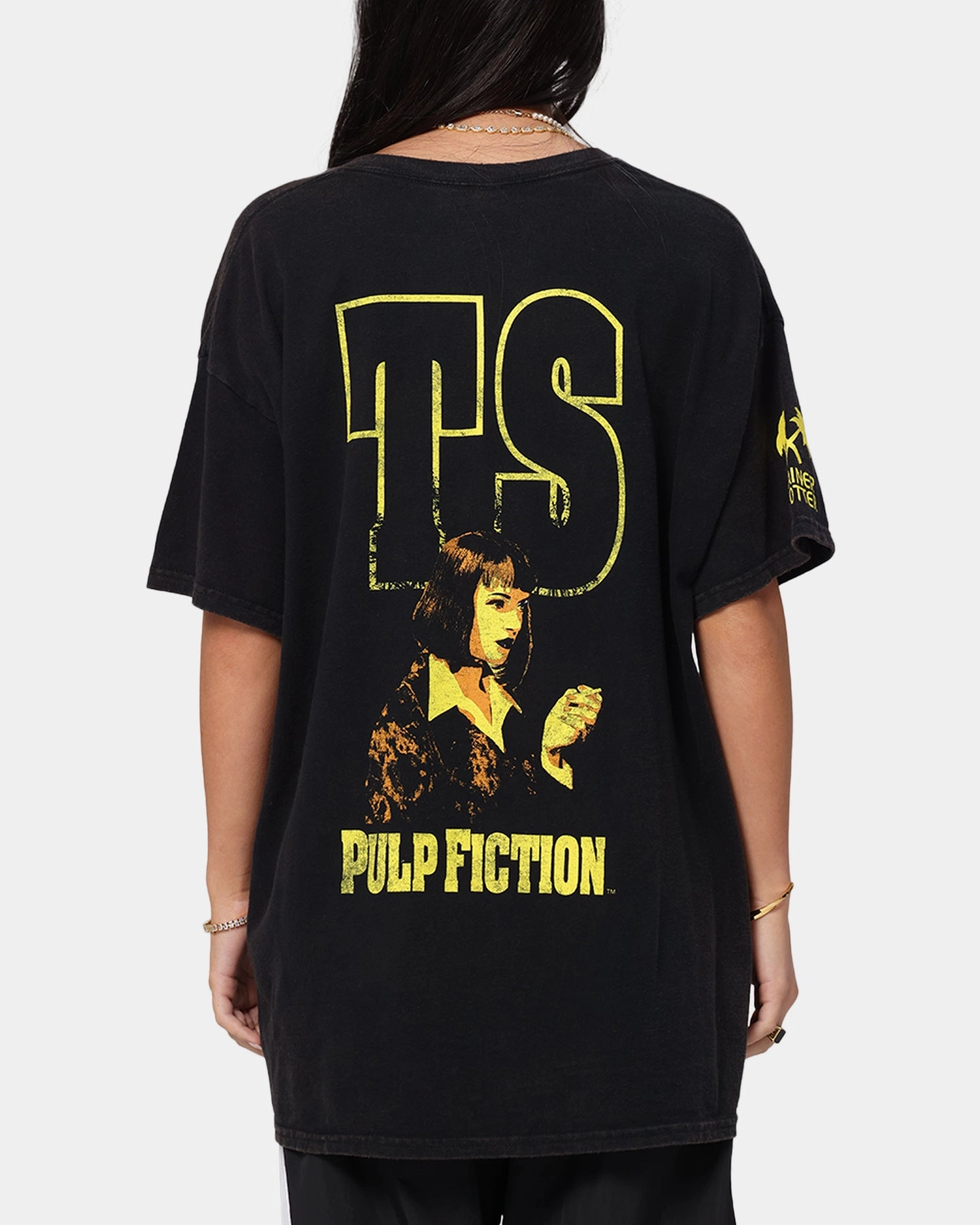 Pulp Fiction Mia Wallace Vintage T-Shirt Black Vintage Functional Wearable brandable