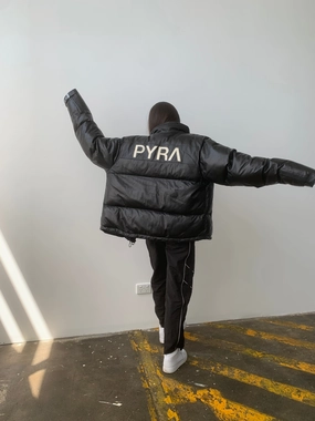 Eco Friendly Textile Trust PYRA Women's Vandal Leather Puffa Black