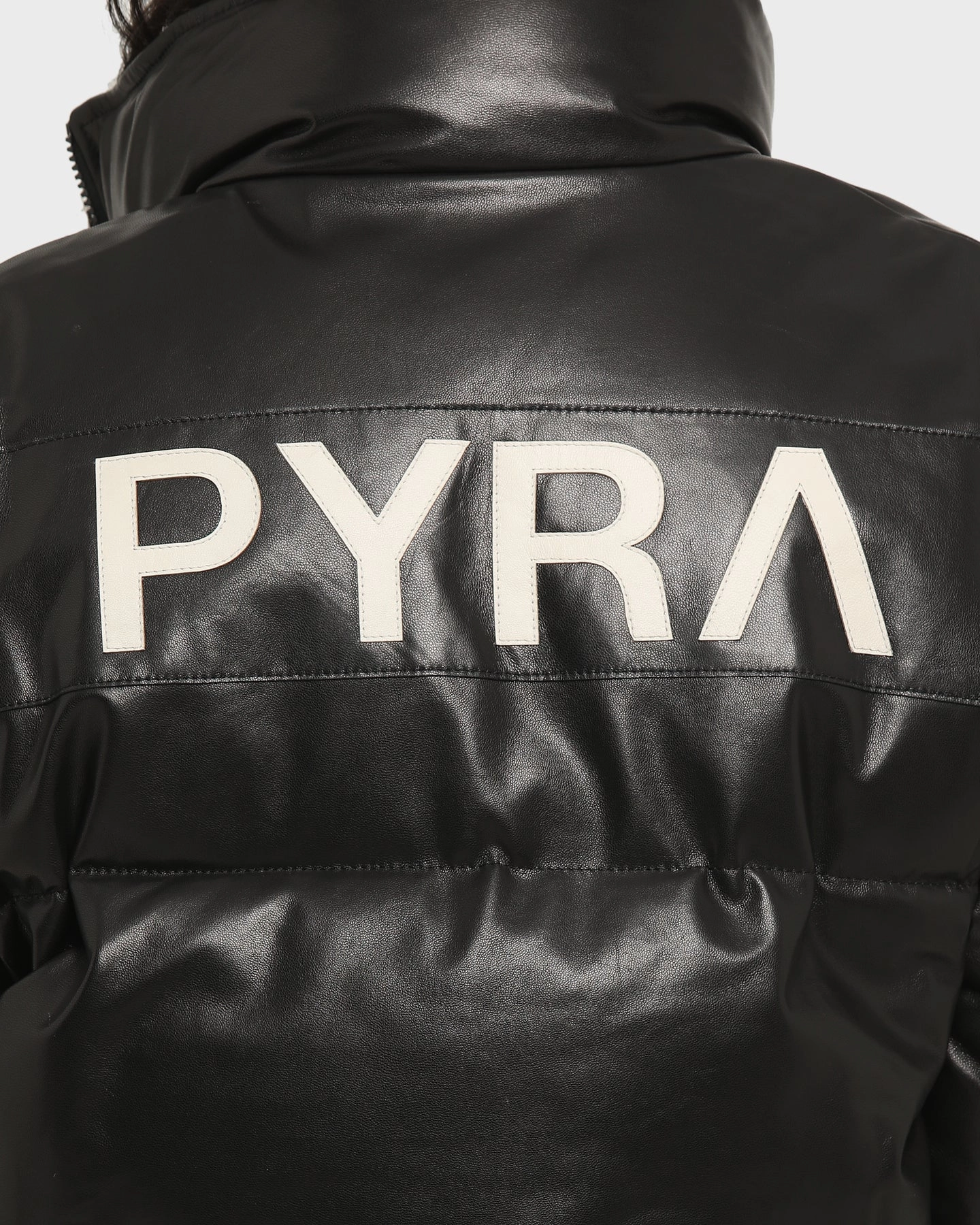 Praise Windproof Design PYRA Women's Vandal Leather Puffa Black