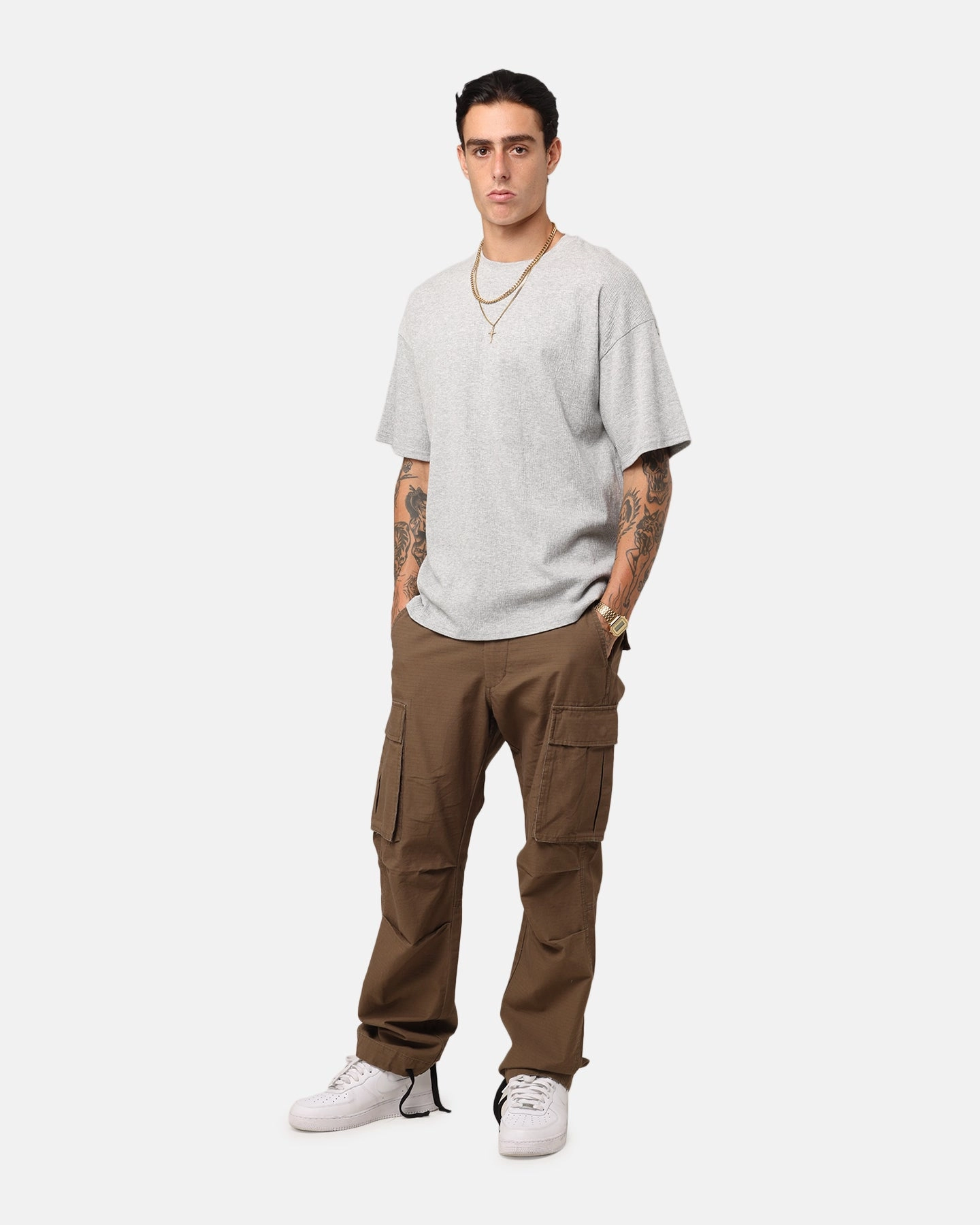 XXIII Sahara T-Shirt Grey Marle Casual Comfort Look Oversized Cut