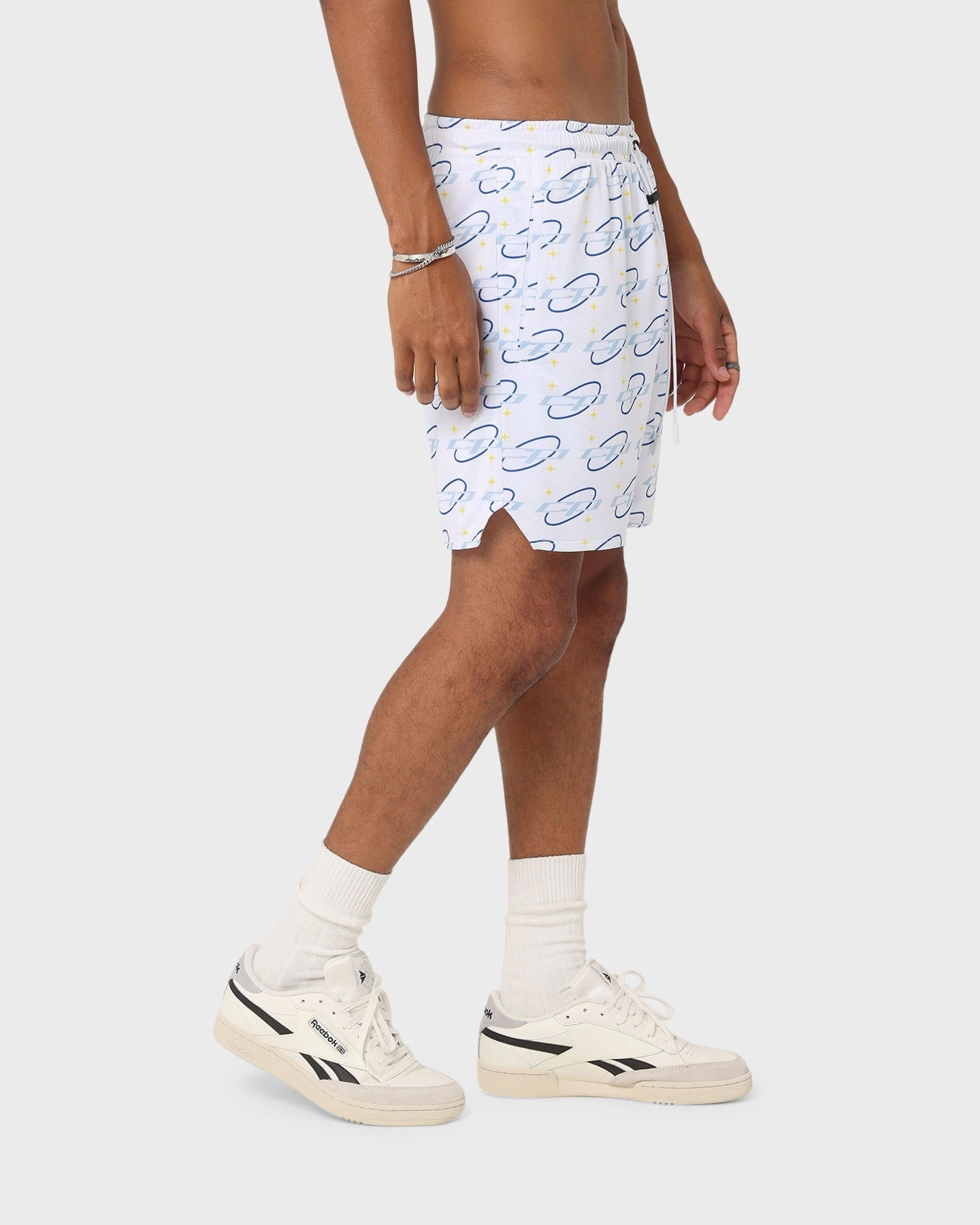 Anorak Sporty Look Carr?? Star Sign Mesh Shorts White