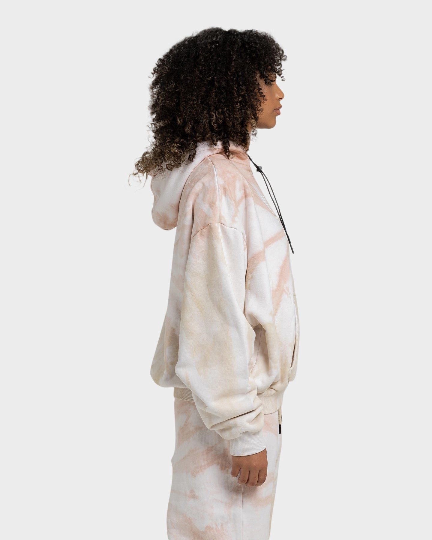 Karl Kani Signature KKJ Tie Dye Oversized Hoodie Light Sand Stylish-design Ventilated Back Panel