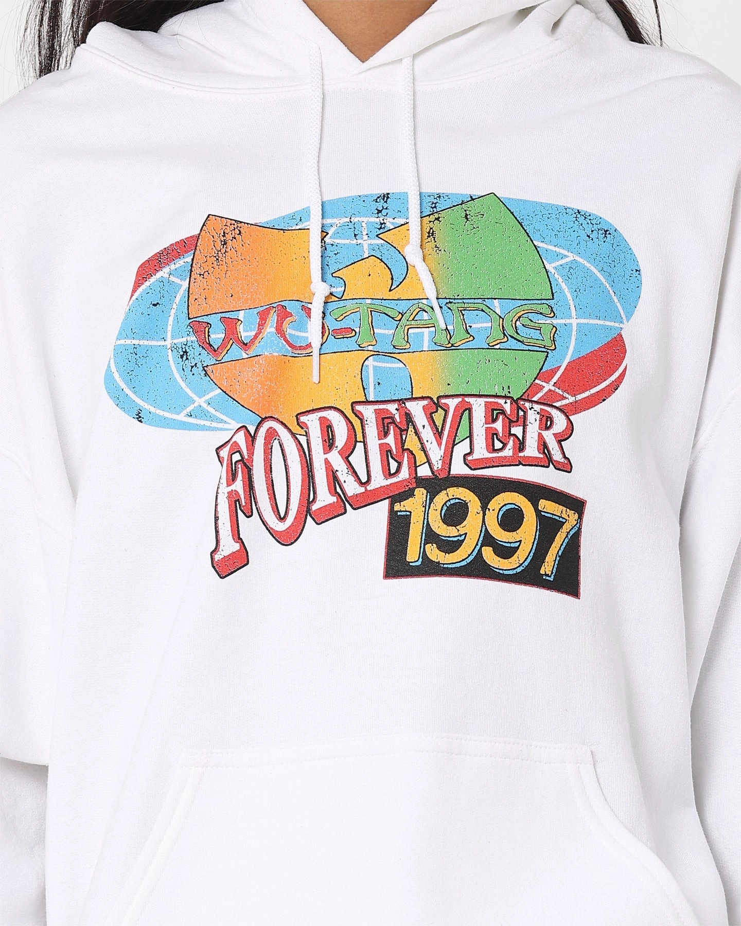 snowy Minimal Utility Wu Tang Brand Limited Forever 1997 Hoodie White