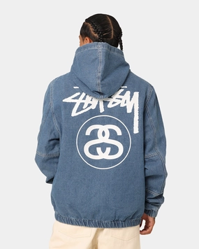 Stussy SS Link Lightweight Denim Jacket Indigo Denim Fashion Layer Skinny Fit