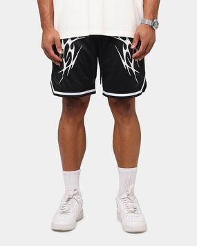 Saint Morta Warrior Basketball Shorts Black Metallic accents