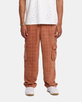 Air Comfort Everyday Essential XXIII Boucle Tweed Cargo Pants Rust