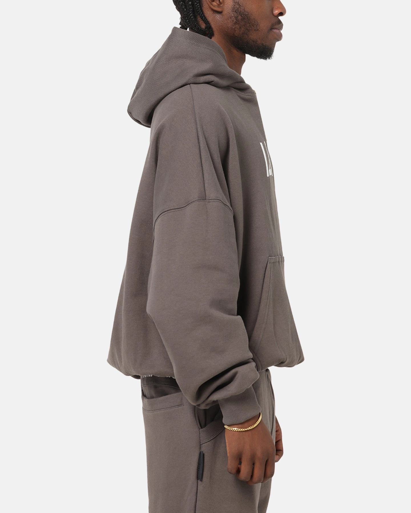 The Anti Order Reverse Logo Hoodie Charcoal Grey male users
