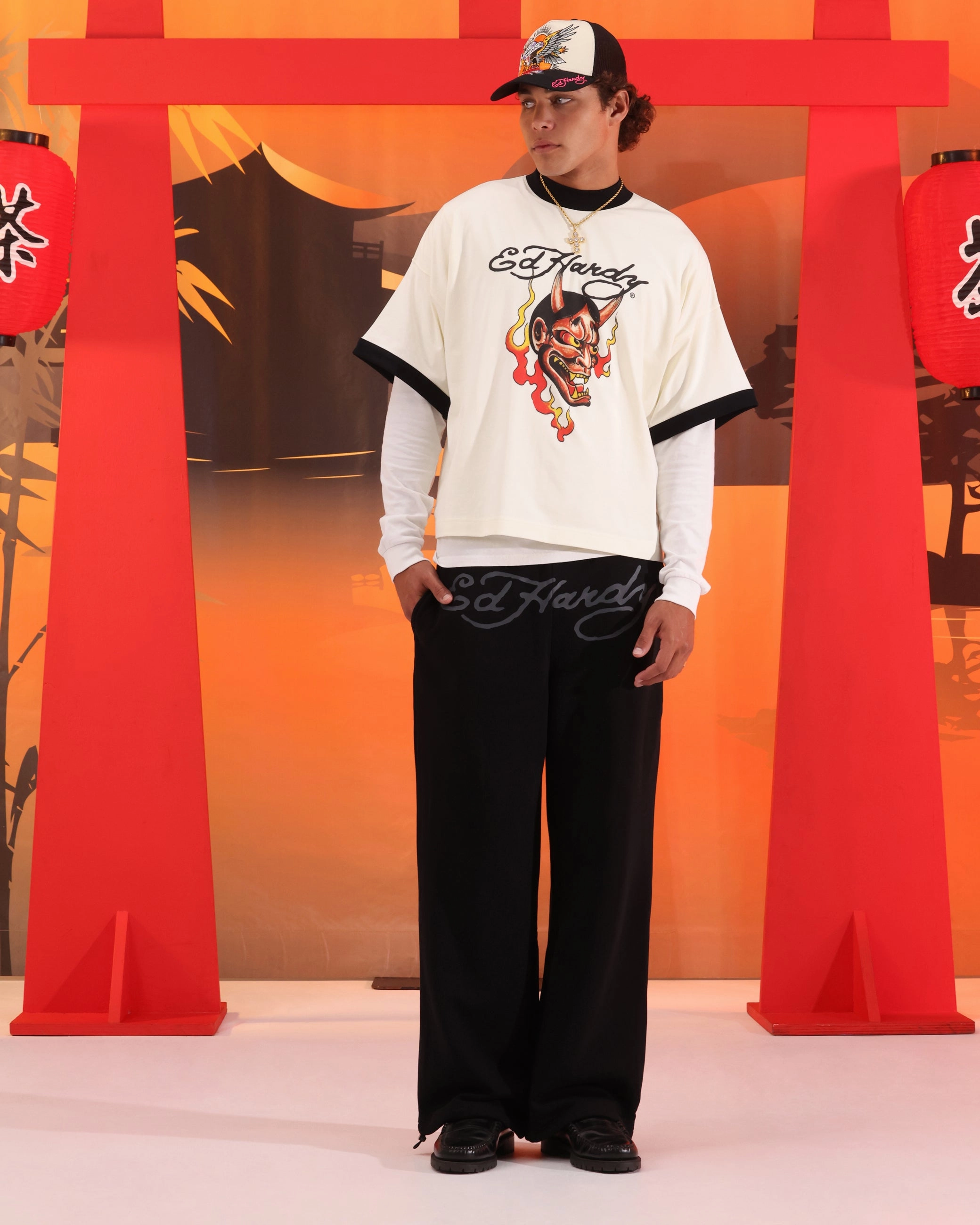 Everyday Layer Anti Friction Lining Ed Hardy Dragon Trackpants Black