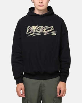 Carre Camo Script Hoodie Black Scientific - useful