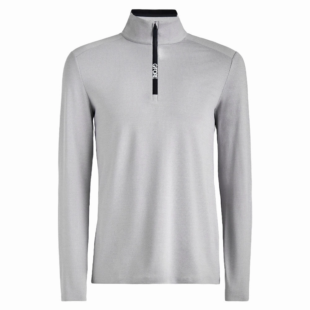 Sporty Casual Foldable Shoulder Straps Gfore Brushed Back Tech Quarter Zip Golf Pullover Light Heather Gray - FA24 Men
