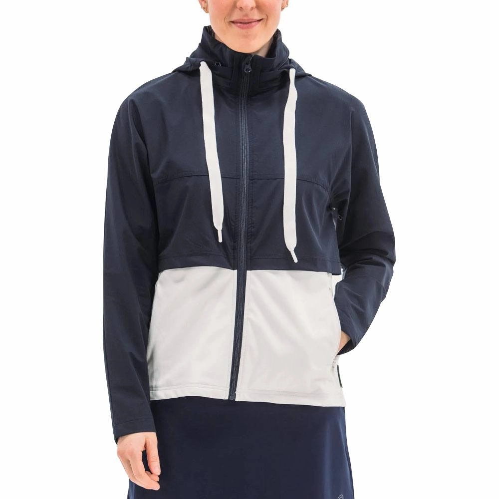 Foray Golf Double Layer Golf Jacket Navy/White - 23 Women Reinforced Edging Ski Use