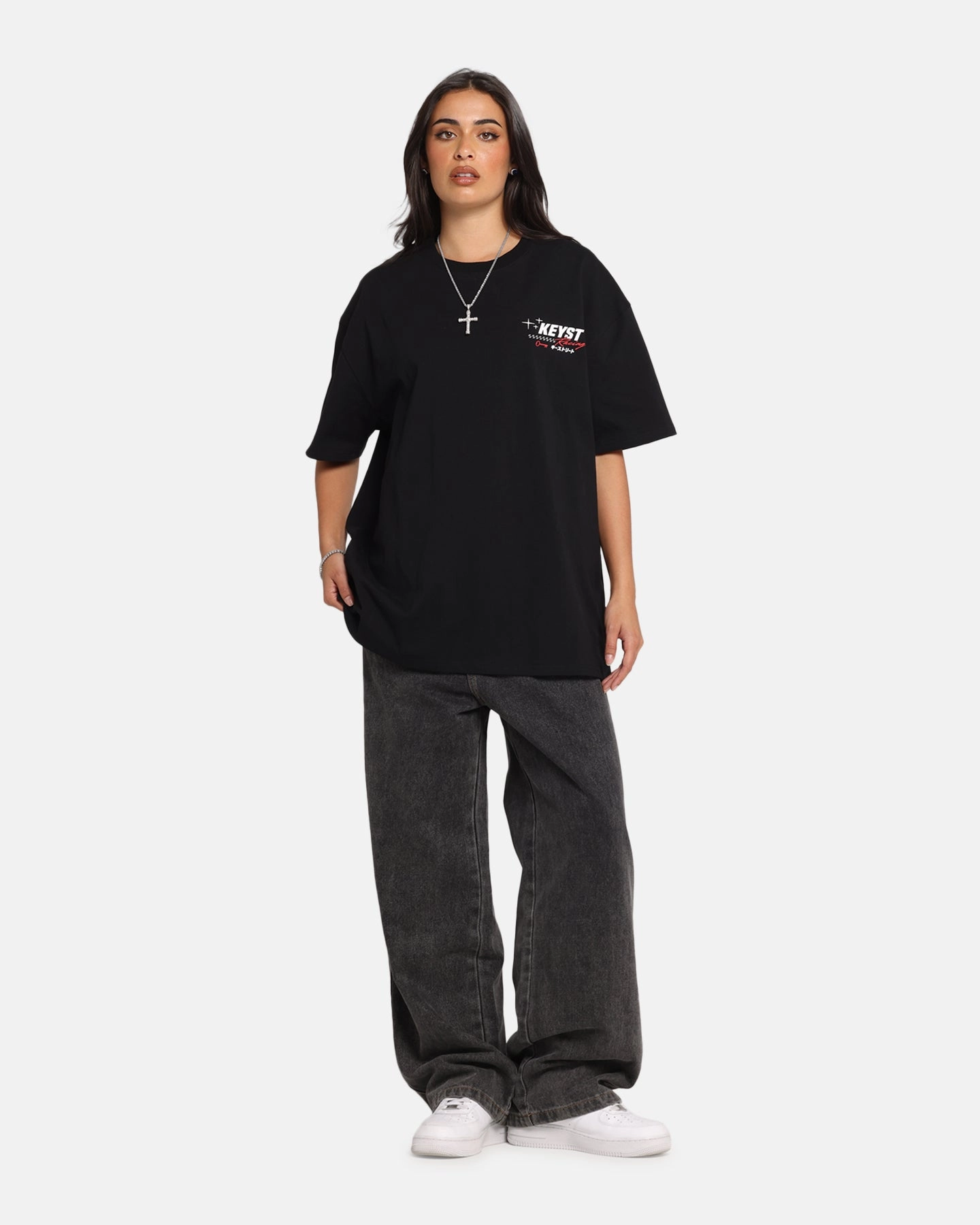 Key Street Racing T-Shirt Black Practical Design