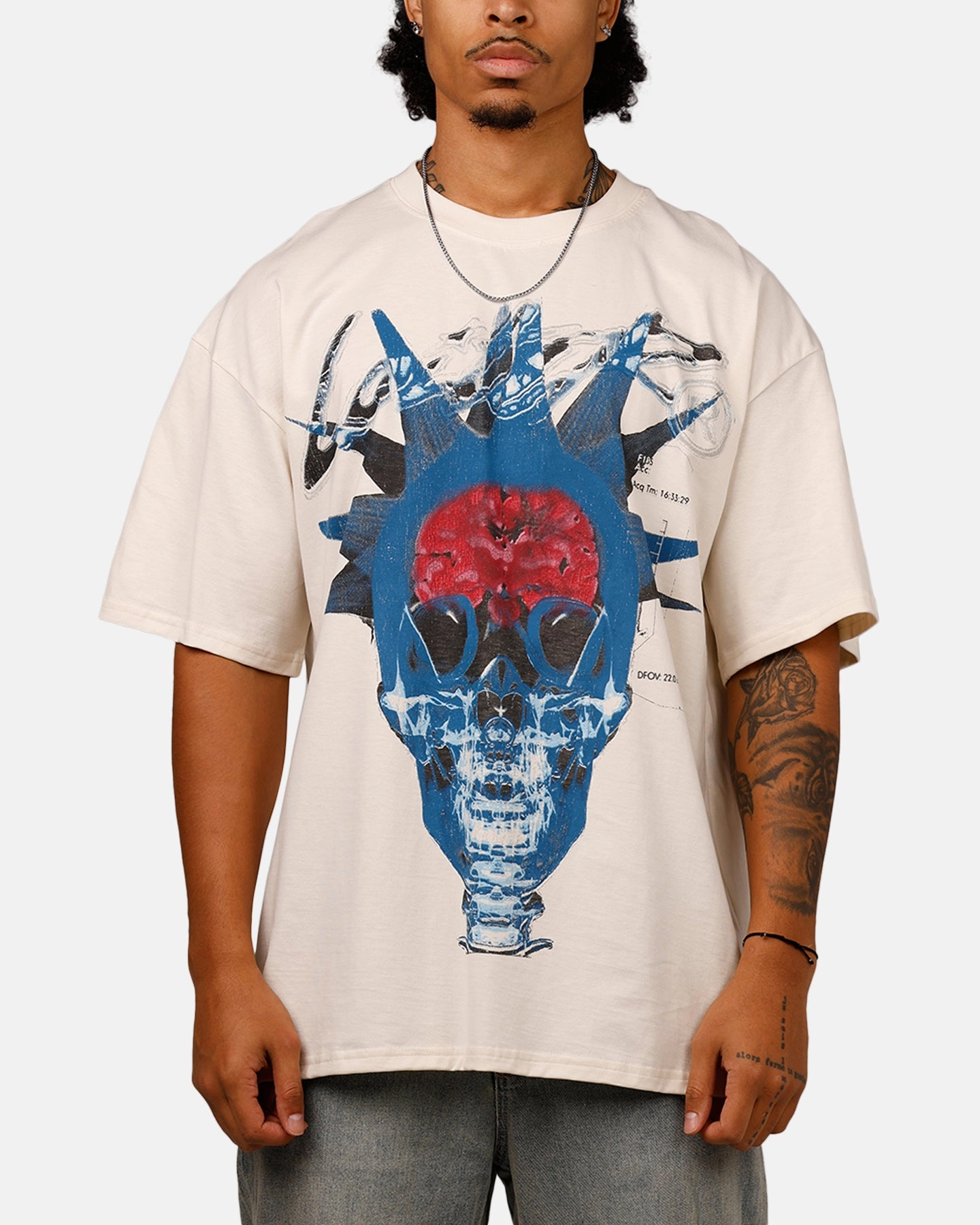 Loiter Brain Rot Vintage T-Shirt Off White FlexibleKnit OdorResistantTechnology