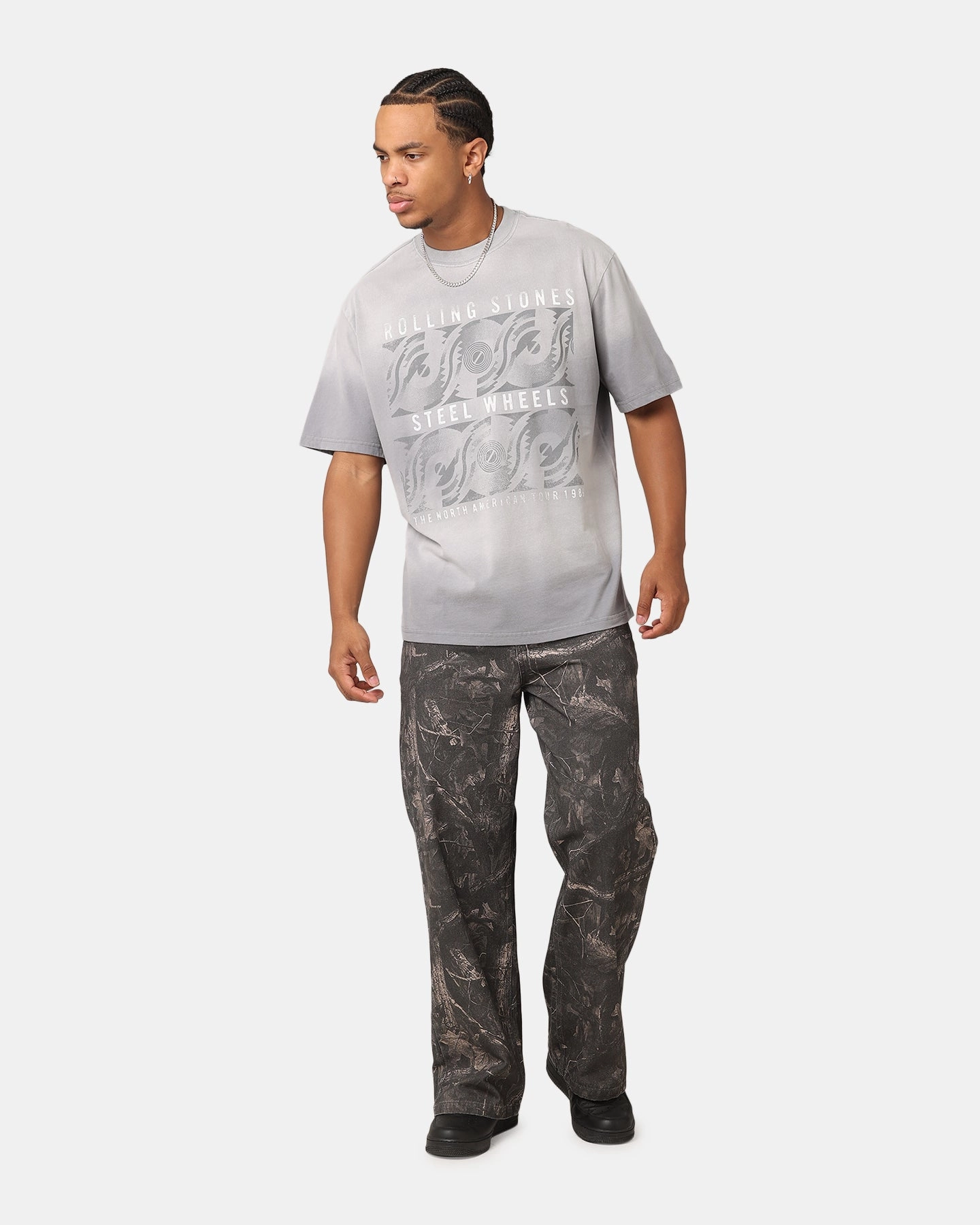 The Rolling Stone The Stones Sunfade T-Shirt Sun Washed Blue Smart Comfort Street Fashion