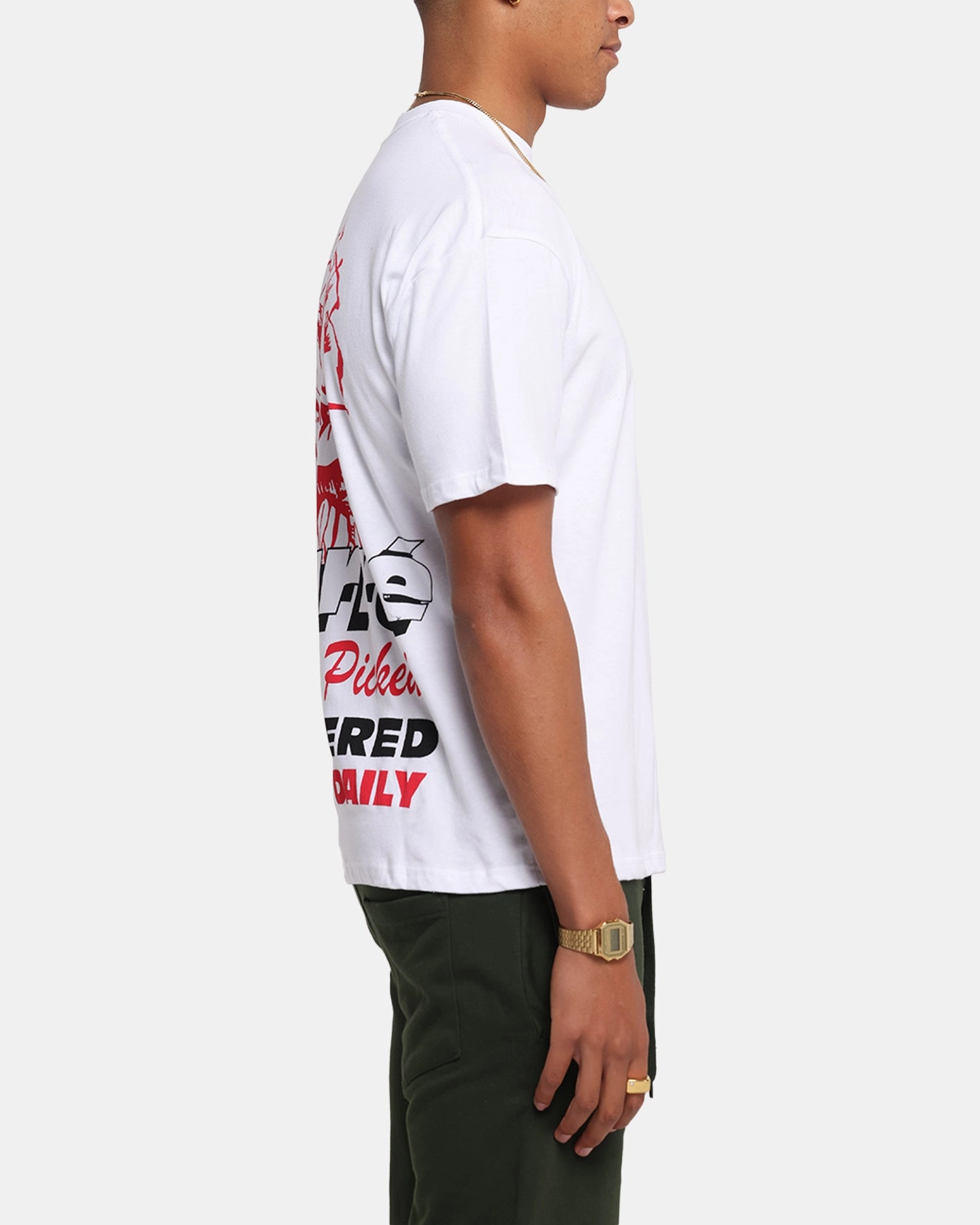 MinimalistStitching Essential Top Carre Freshly Picked T-Shirt White
