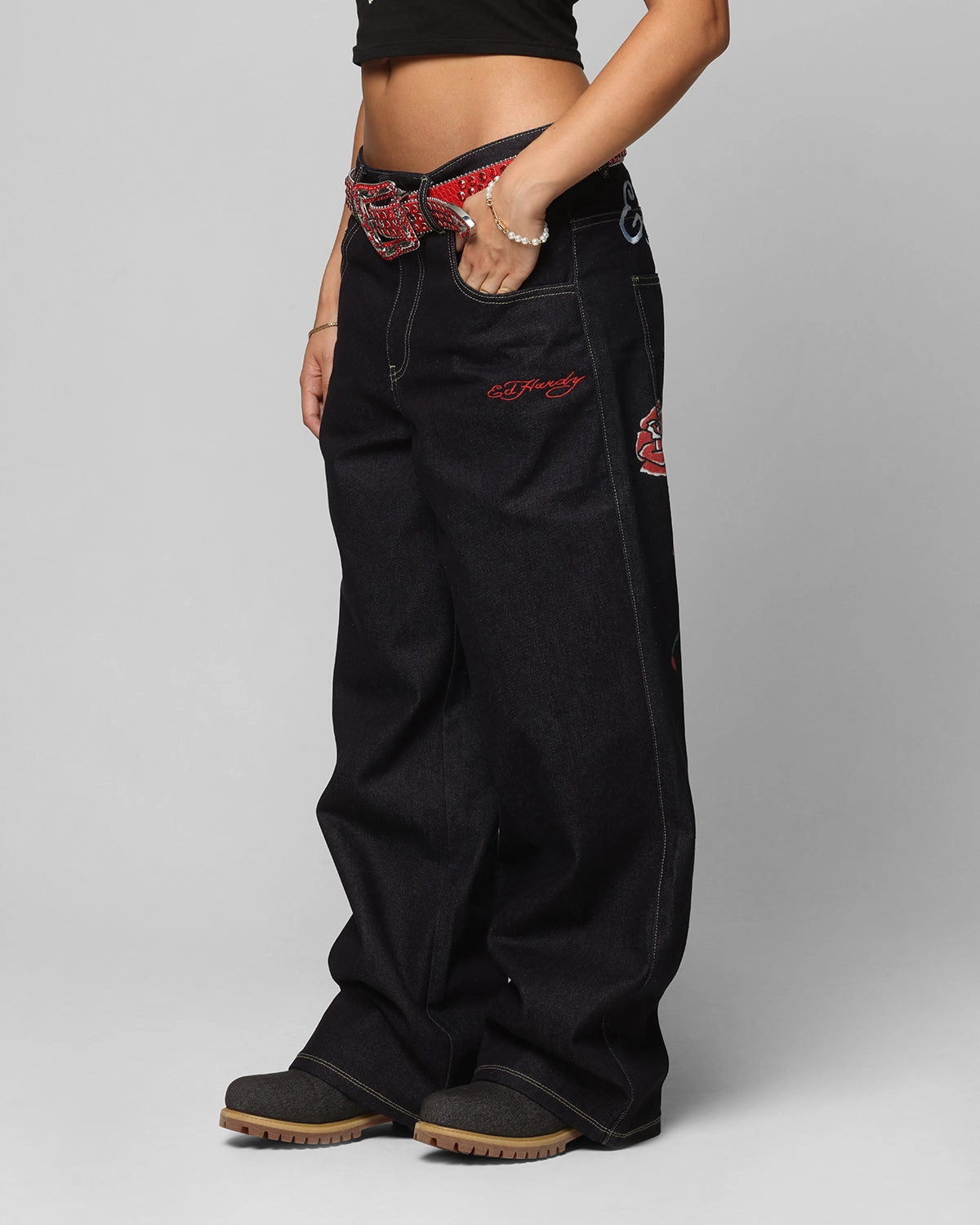 Ed Hardy Denim Jeans Raw Indigo Soft Finish