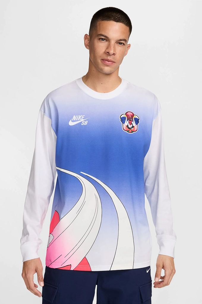 Quick Dry Material Nike SB USA Olympics Long Sleeve Skate Tee (Nike Skateboarding Federation Kit)