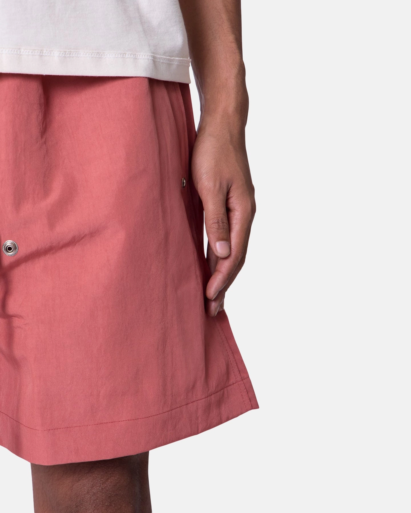 MNML Mud Shorts Canyon Rose Casual Outfit Sneakers