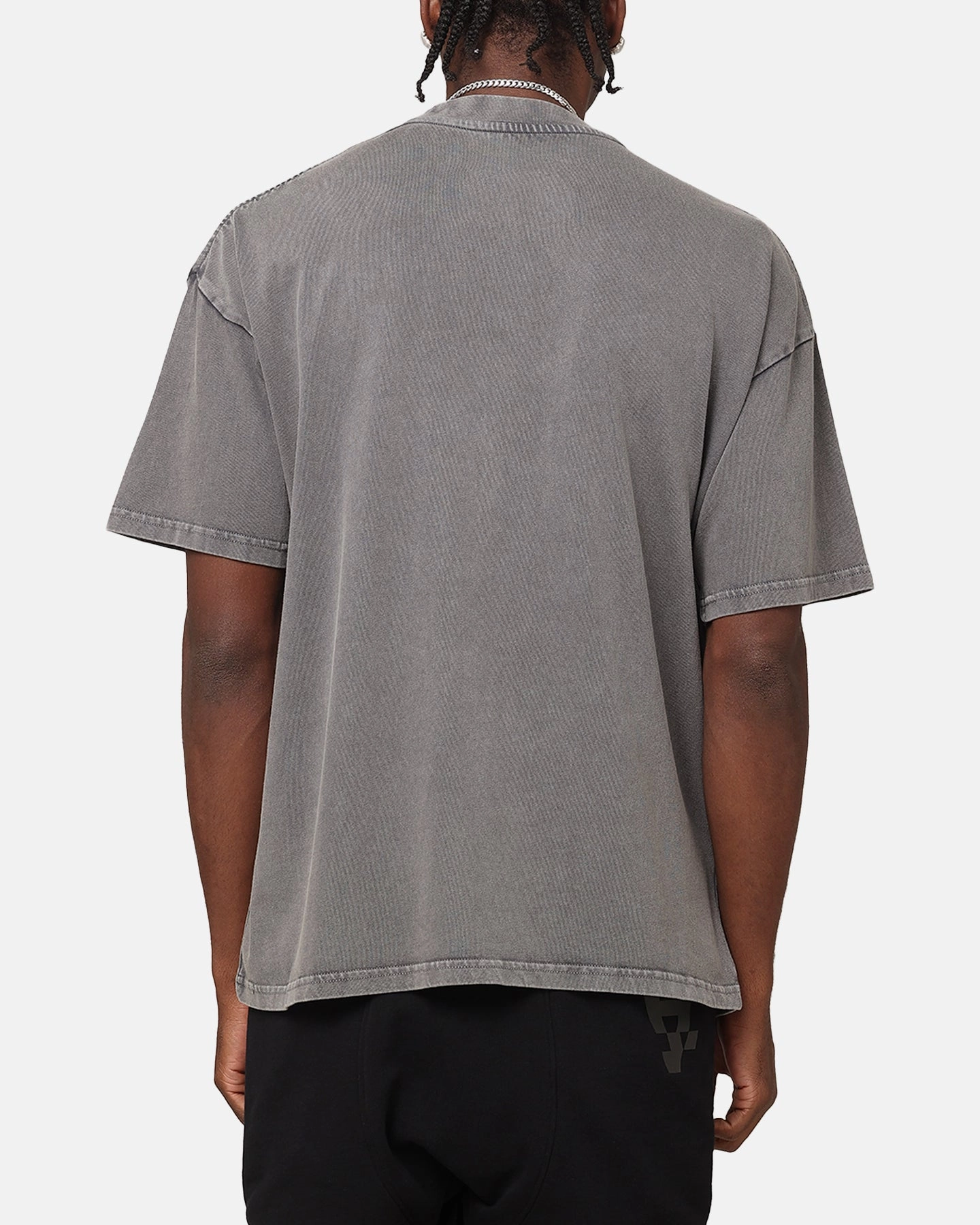The Anti Order New Dawn Mock Neck T-Shirt Washed Charcoal Stylish Comfort