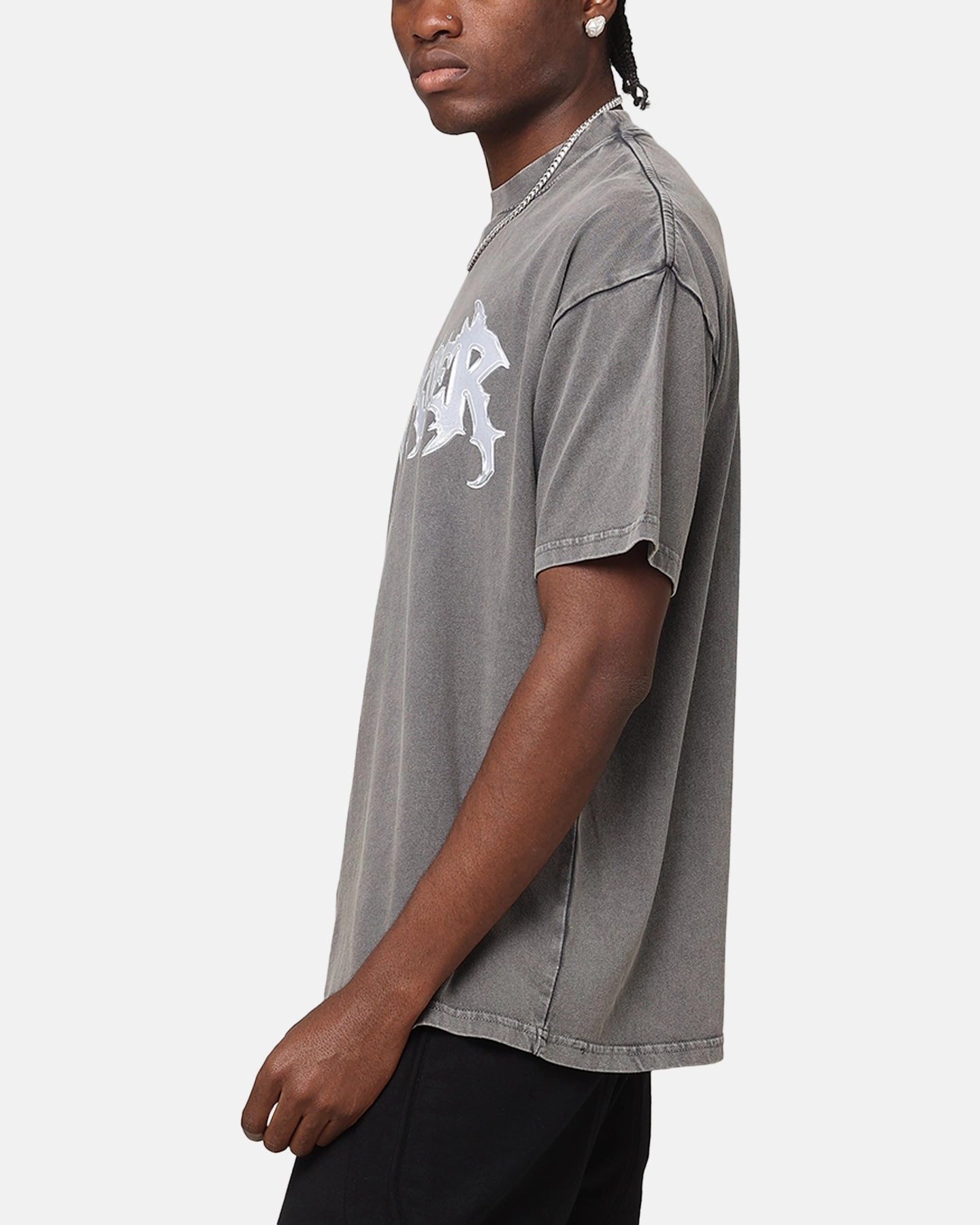 Soft & Smooth Seasonal Casual The Anti Order New Dawn Mock Neck T-Shirt Washed Charcoal