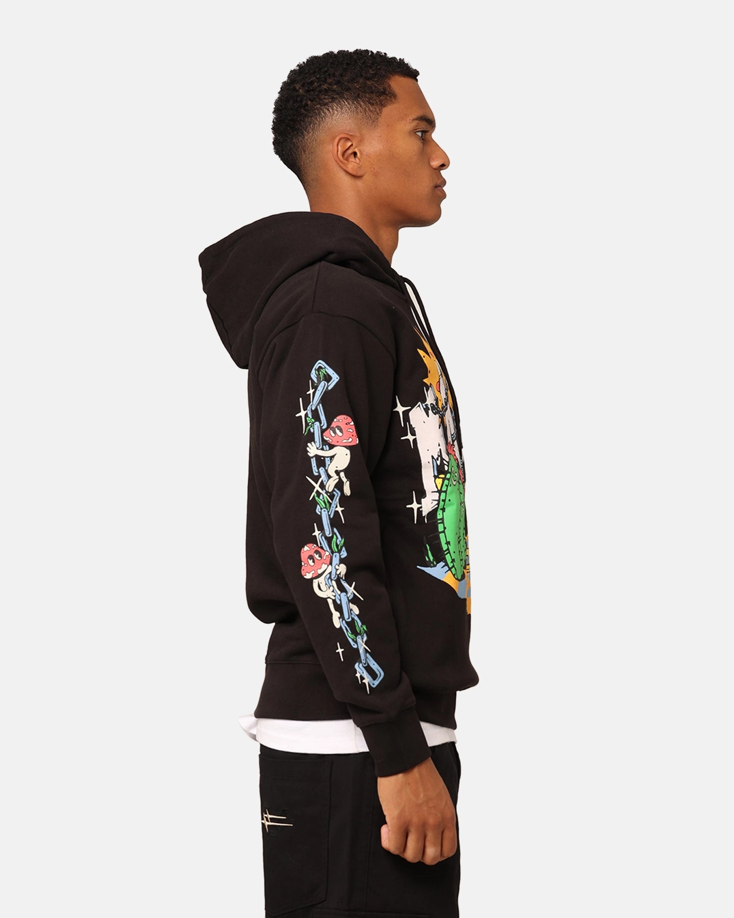 Flexible Mobility Market Fantasy Farm Pullover Hoodie Black