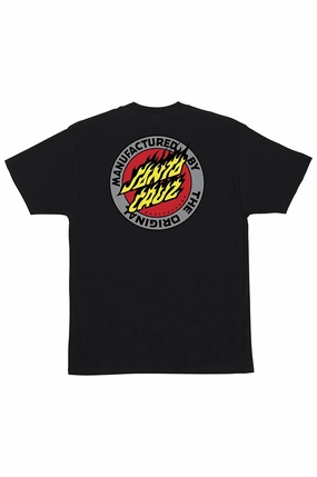Santa Cruz Flamed MFG Dot Regular Tee Vintage Look Fresh Comfort Style