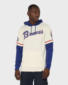 Conquer 47 Brand Atlanta Braves Shortstop Hoodie Cream