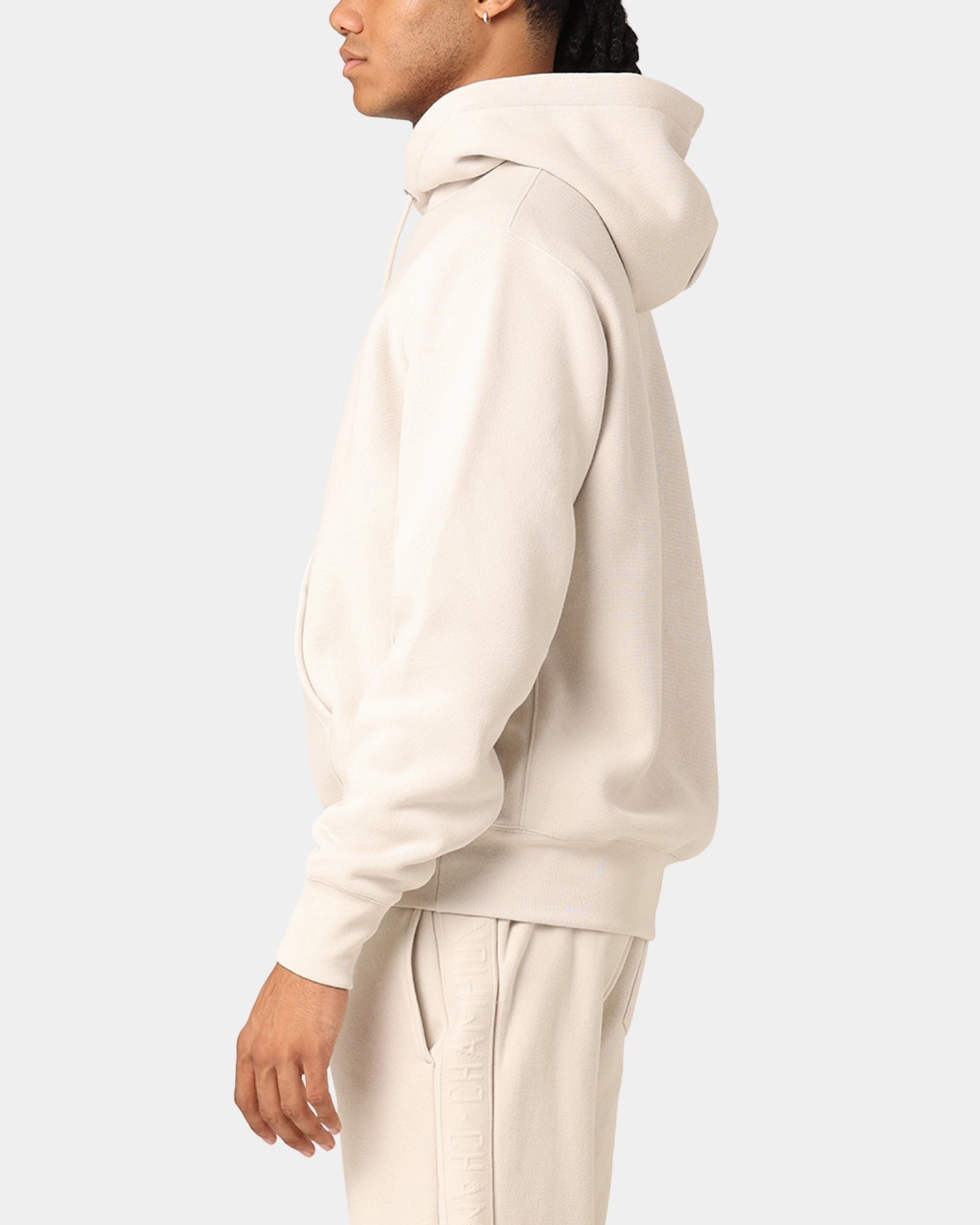 Antibacterial Fiber Blend All Comfort Champion Reverse Weave Small C Hoodie Stone