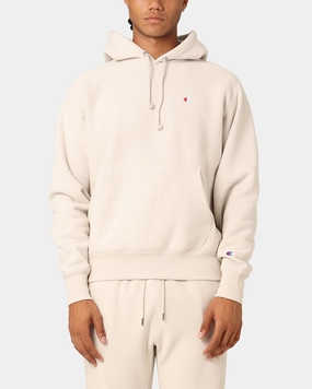 Champion Reverse Weave Small C Hoodie Stone Body Mapped Vent Zones
