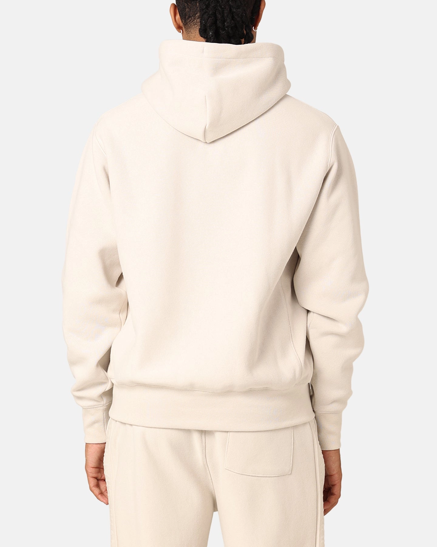 Champion Reverse Weave Small C Hoodie Stone dusty environment single - layer storage