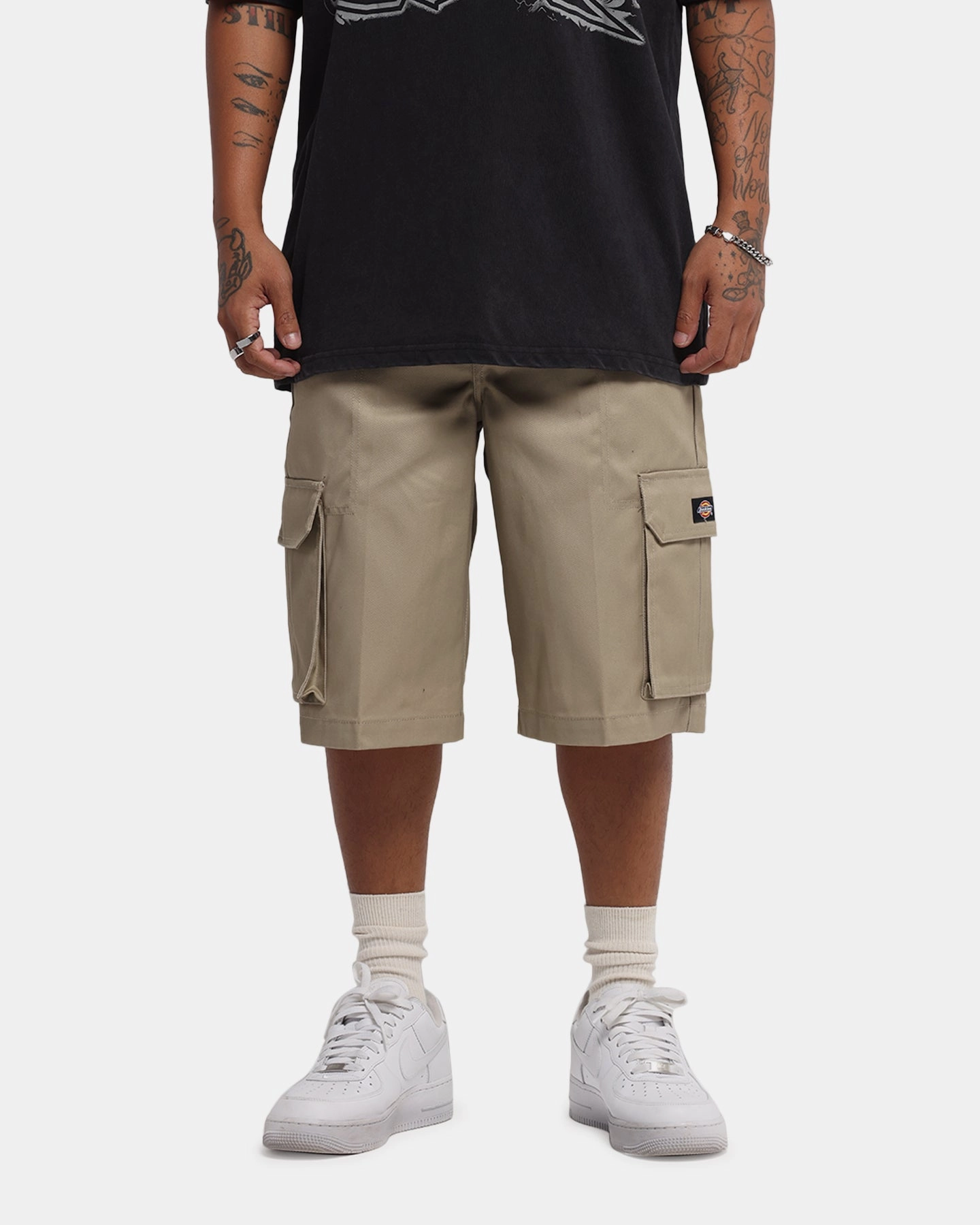 Dickies 131 Slim Straight Cargo Shorts Khaki Bold Statement