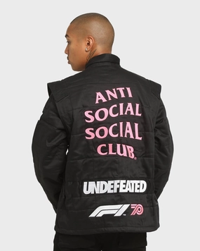 Anti Social Social Club Men's ASSC X UNDFTD X F1? Jacket Black PaddedShoulders