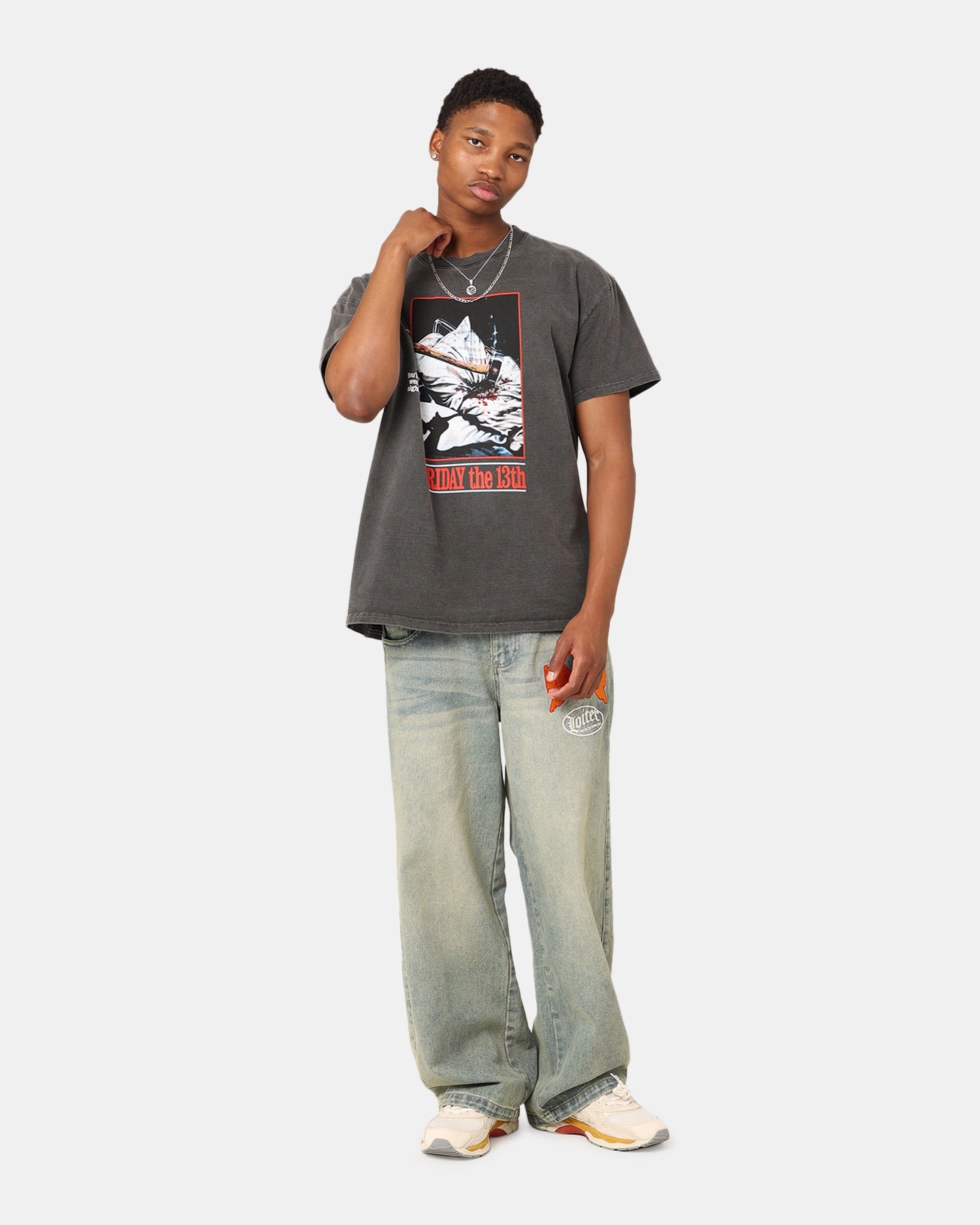 American Thrift X Friday The 13th Vintage T-Shirt Black Wash Buttery Soft Fabric