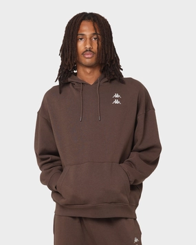 KAPPA Authentic Diran Hoodie Brown Coffee/Grey bike tour