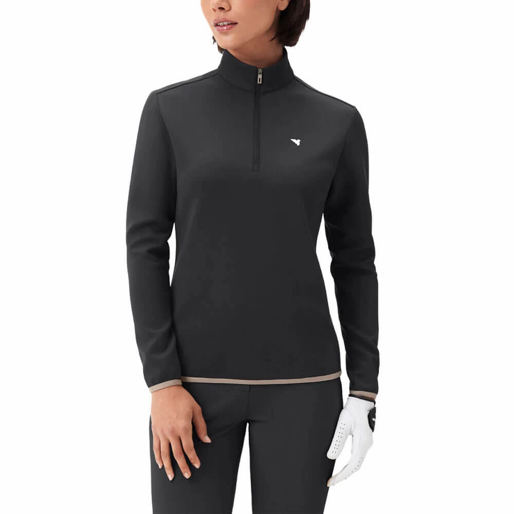 Seamless Street Fit Macade Jade Therma Quarter Zip Golf Pullover Black - SS25 Women