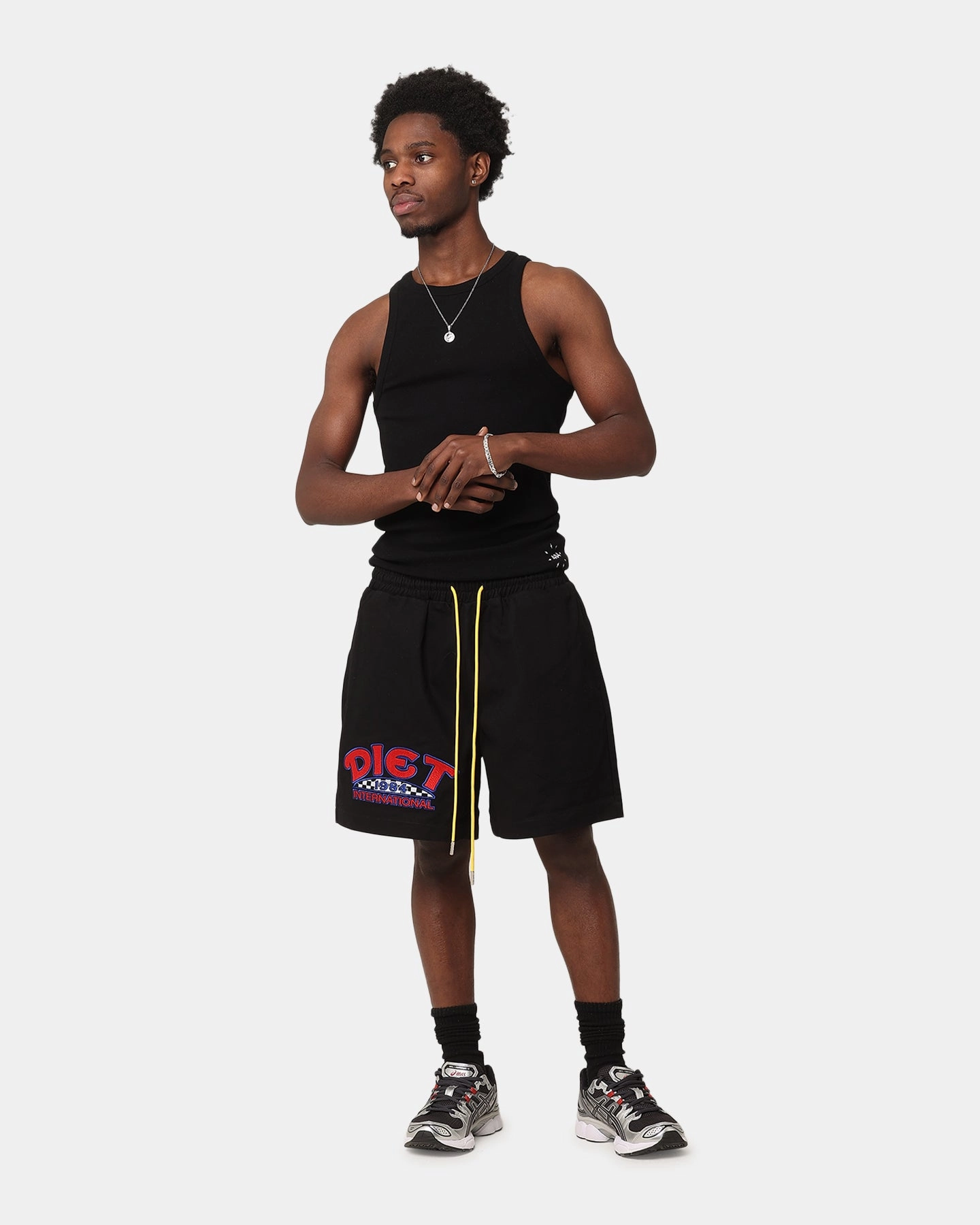 Quick Change Friendly Non Binding Waistline Diet Starts Monday '84 International Shorts Black