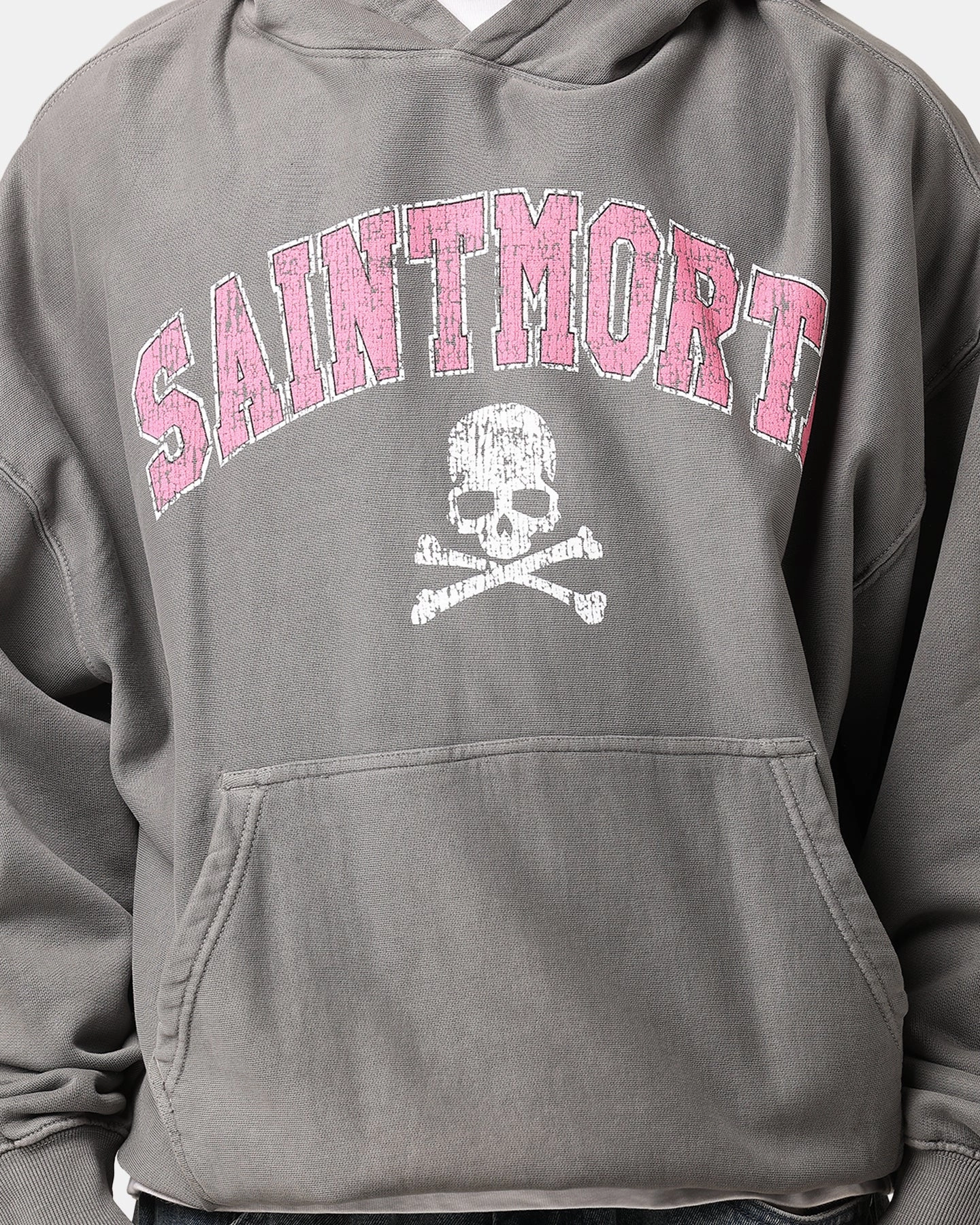 Saint Morta Members Club Premium Hoodie Washed Charcoal Prom Template