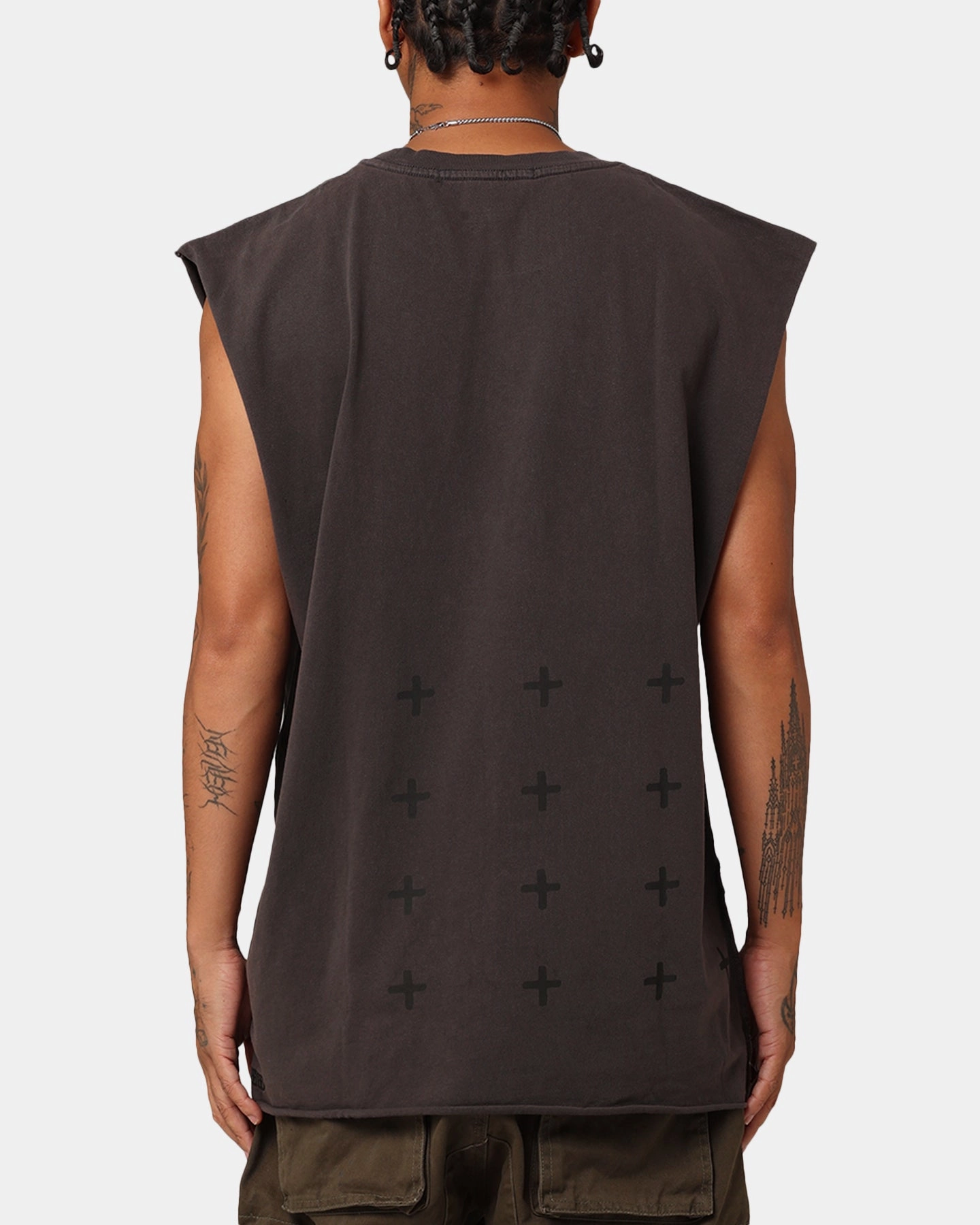 Ksubi Slash Biggie Muscle T-Shirt Faded Black Comfortable And Trendy