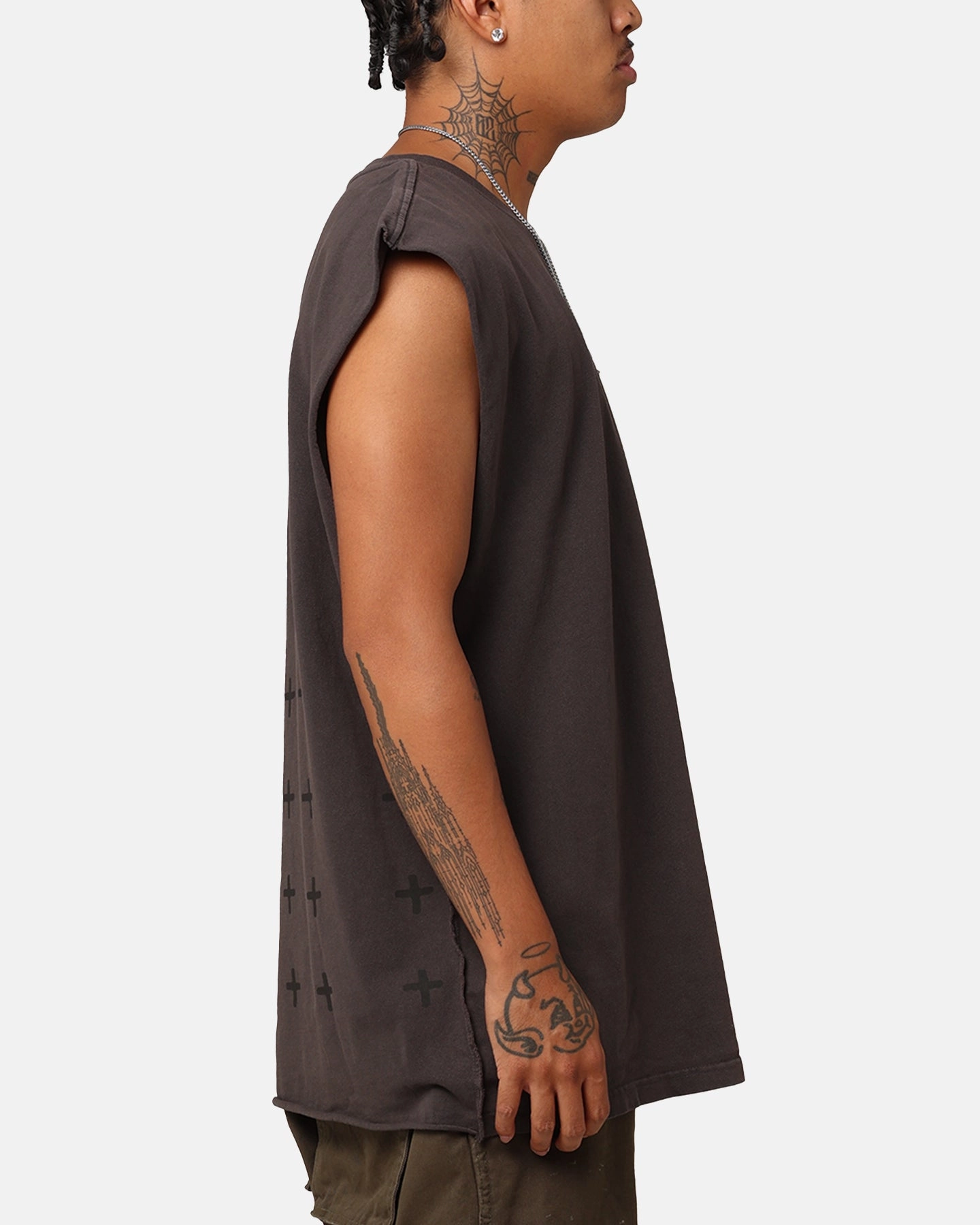 Light and Cozy Ksubi Slash Biggie Muscle T-Shirt Faded Black