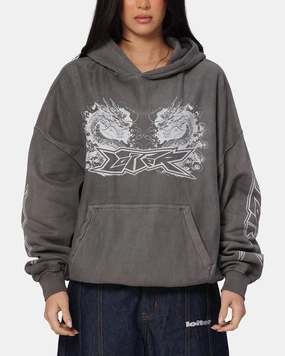 Loiter Draco Born Hoodie Washed Charcoal FleeceBacking