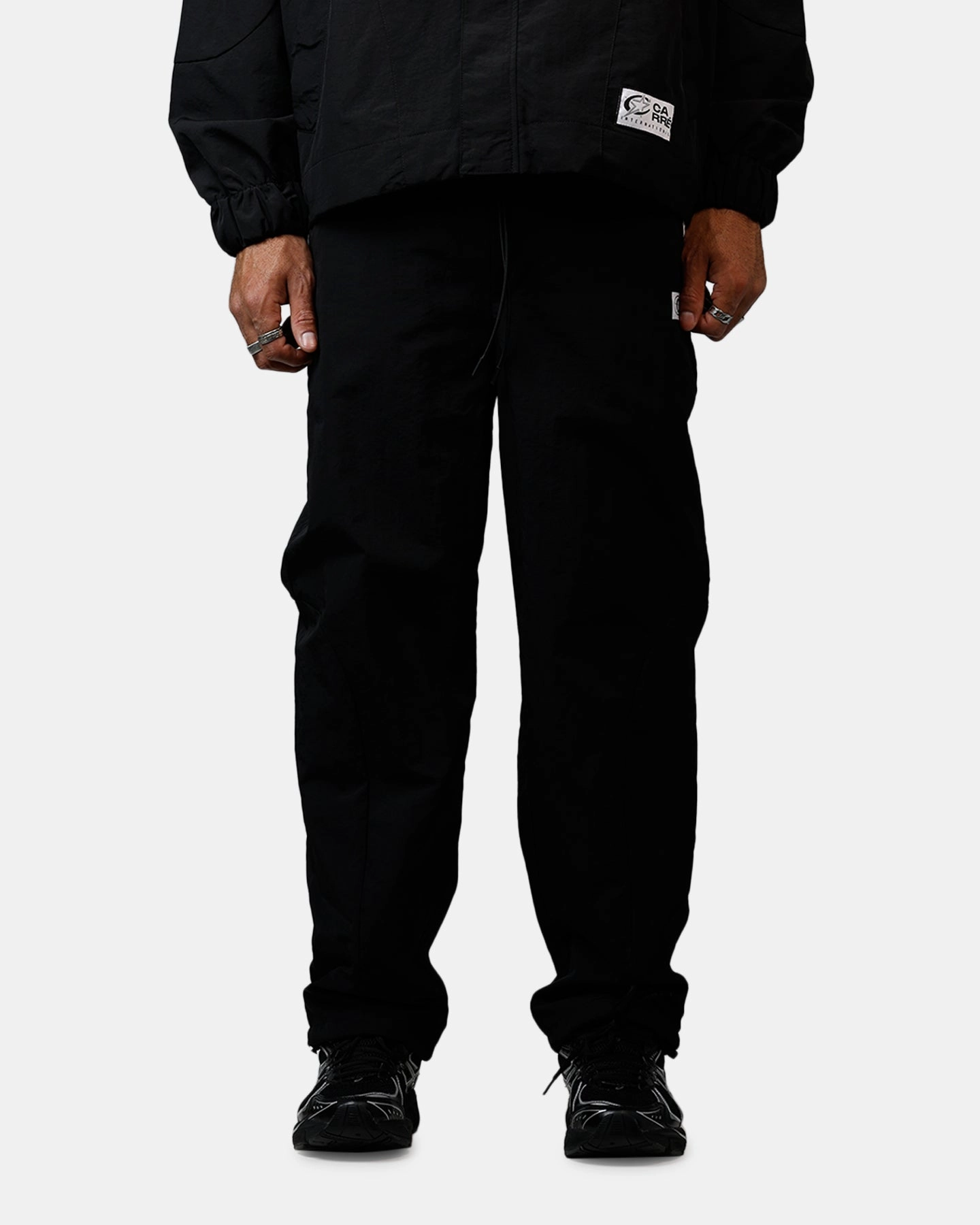 No Irritation Seams Durable Seams Carre Sprint Panelled Nylon Joggers Black