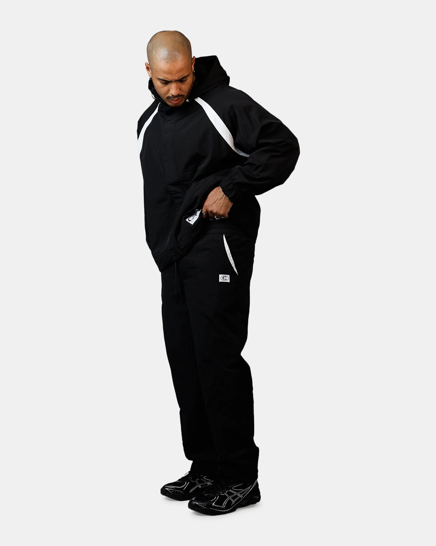 Carre Sprint Panelled Nylon Joggers Black AbrasionGuardTape