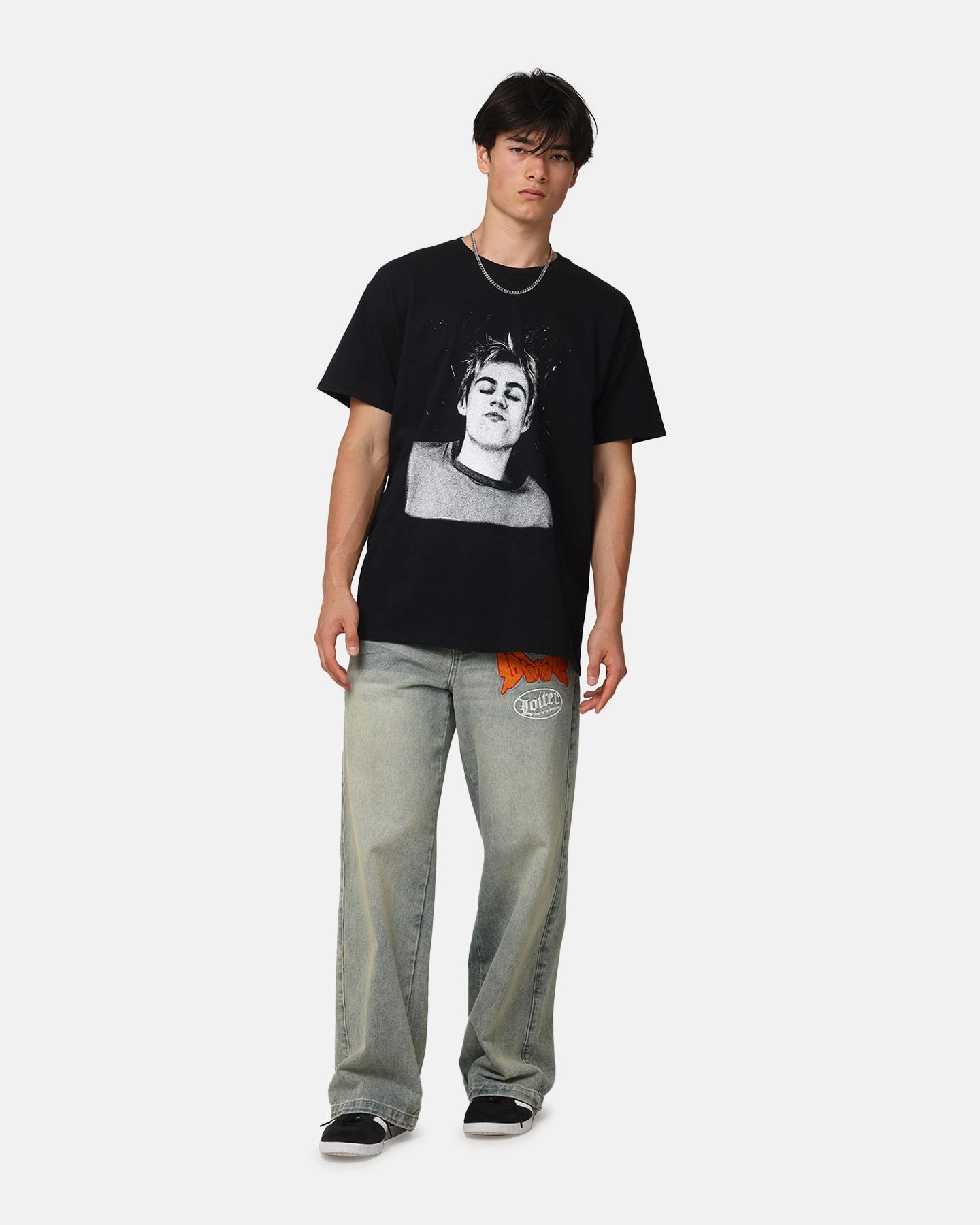 The Kid Laroi Face T-Shirt Black Practical Design Cozy Essentials