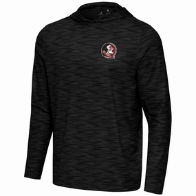 Antigua Men's Seminole Logo Printed Camo Hooded Top - Black AllPurpose Knitting